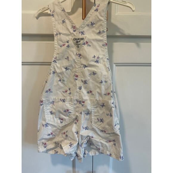 Oshkosh B’Gosh cotton overalls floral 24M baby toddler play wear - Picture 3 of 5